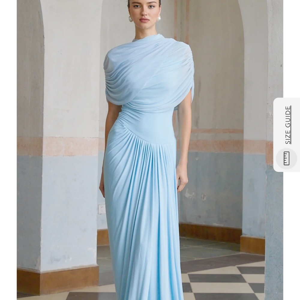 Chic Asymmetrical Light Blue Evening Dress